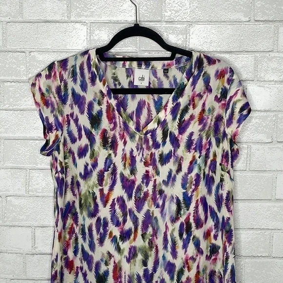 CAbi Plume Feather Print Blouse - Picture 4 of 12